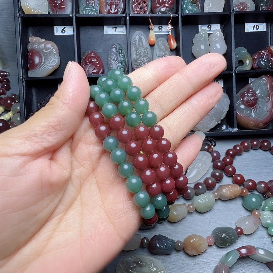 秦***水铁合金无秦紫玉佛珠