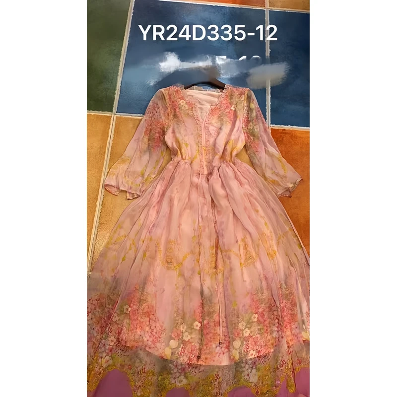 【2025-瑶瑶】重磅100桑蚕丝连衣裙YR24D335-12