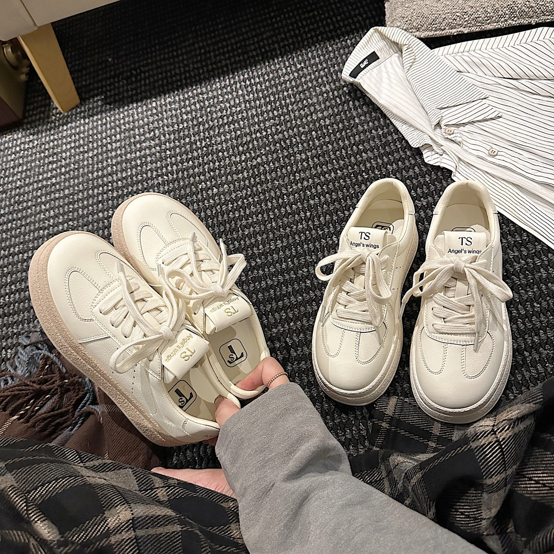 【杜】TS休闲鞋2025春季新款平底小白鞋百搭复古德训鞋MTX57540-X
