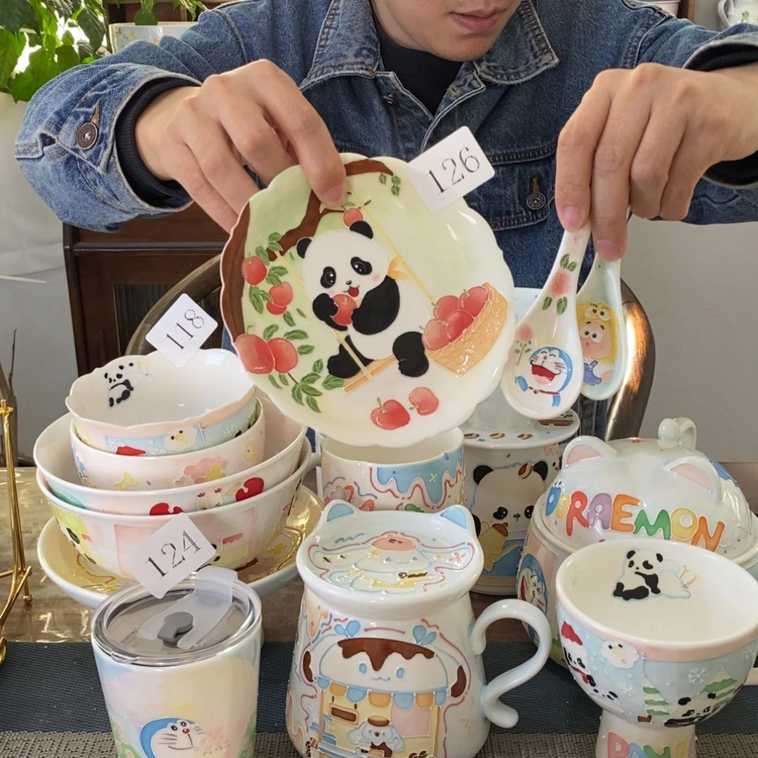 *****瓷片景德镇釉下彩手绘