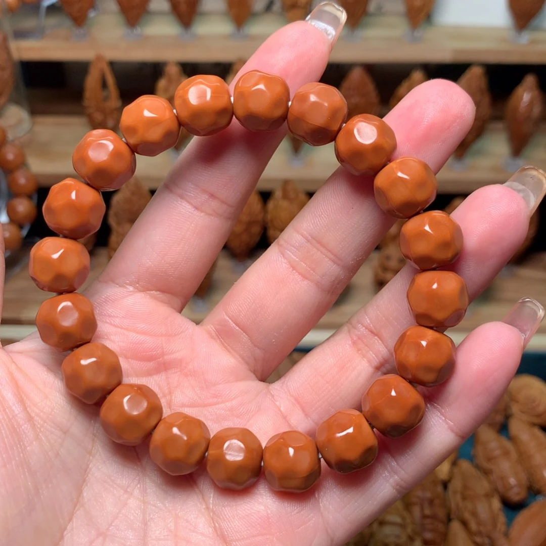 橄榄核把件猴头手串