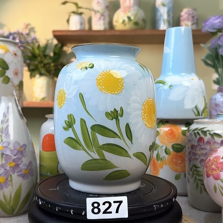 景德镇陶瓷手绘花瓶摆件无孔