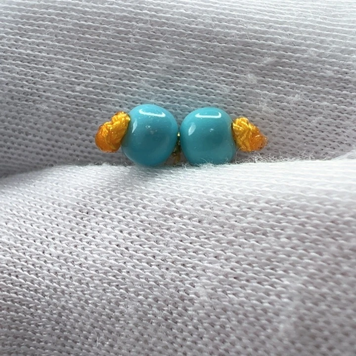 绿松石未镶嵌老型对珠5