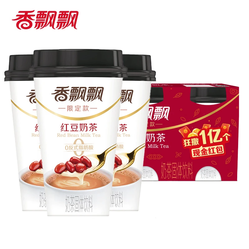 香飘飘红豆奶茶整箱30杯装香甜速溶冲泡饮品下午茶64g自泡暖奶茶