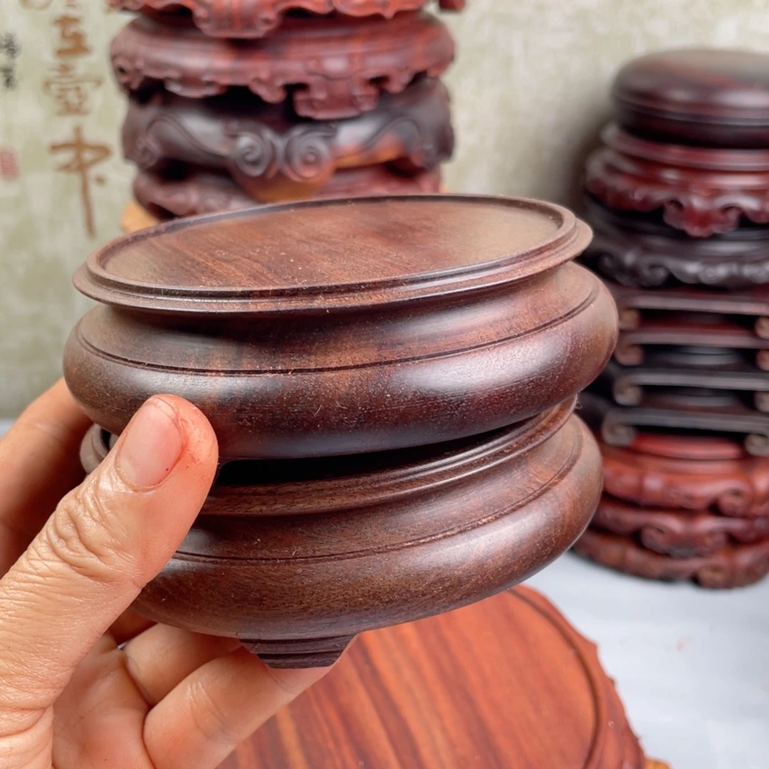 石***石黑檀木整木车底座