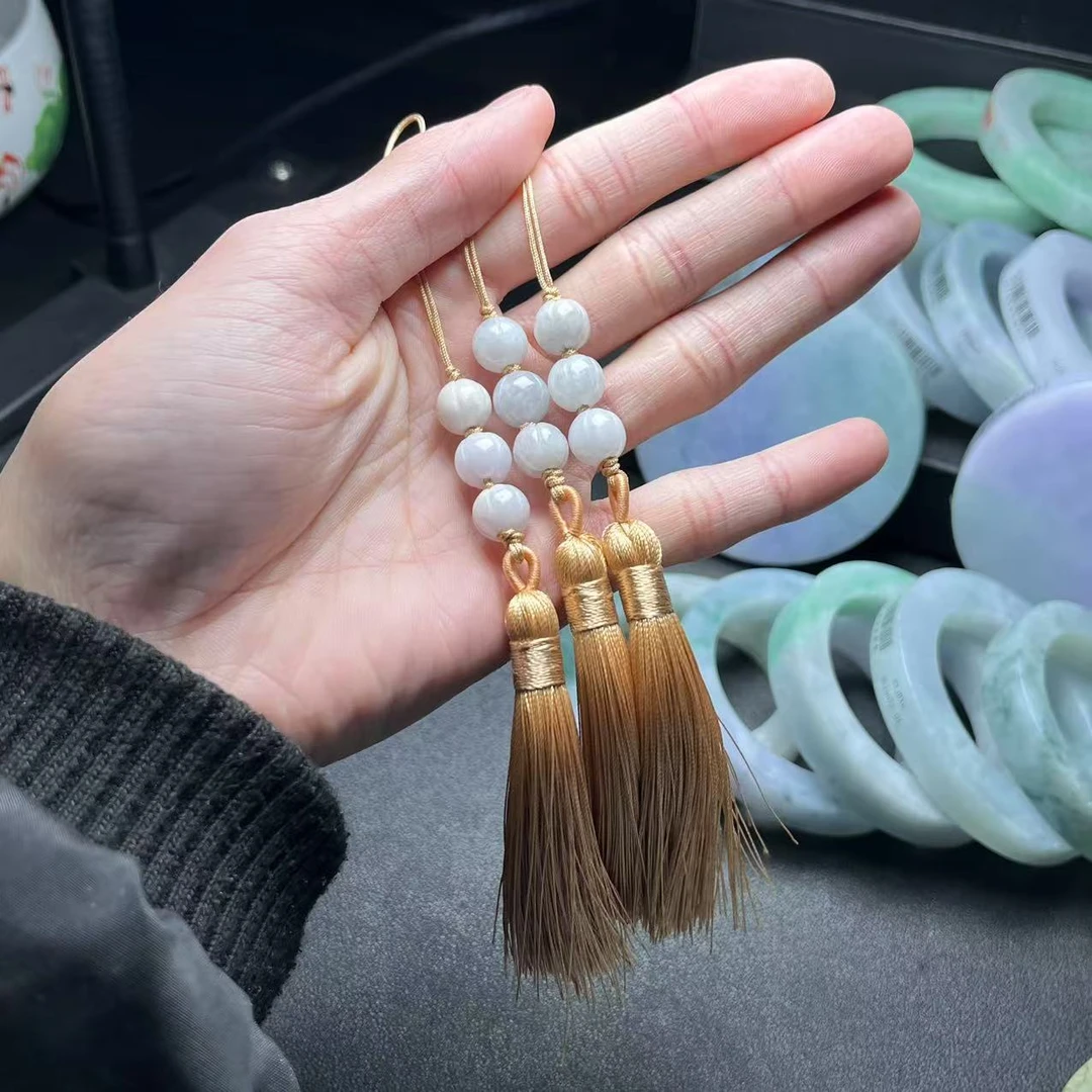 缅甸天然A货翡翠核桃车挂LBBG98多样性发一件