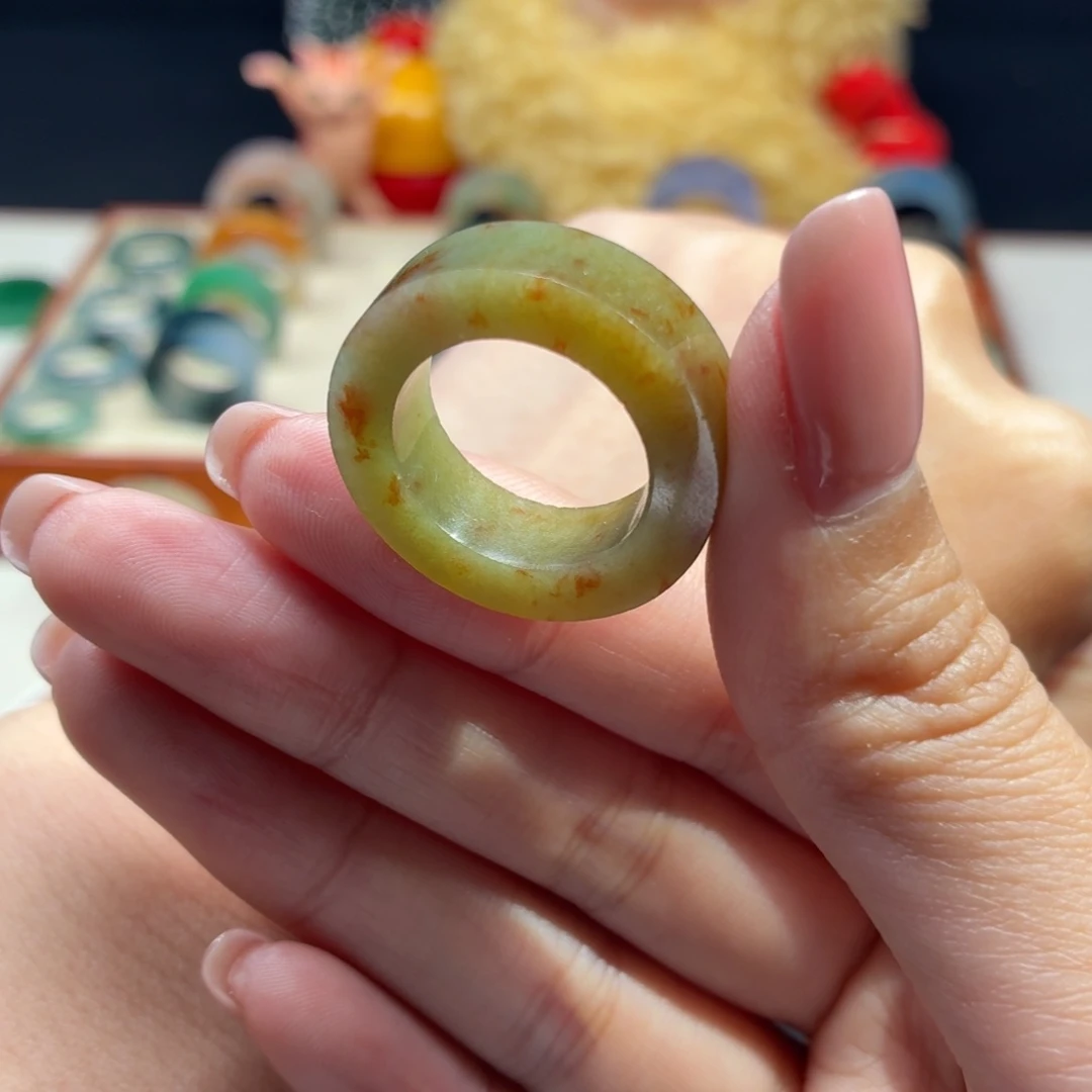 未镶嵌定制翡翠特色姜糖洒金15-19#