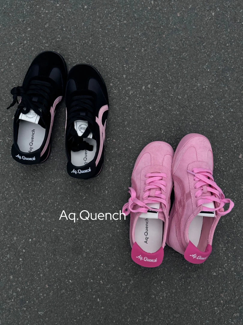 「球宝家」AQ.q“甜心小姐”羊皮鞋垫美式高定德迅复古真皮阿甘女板鞋