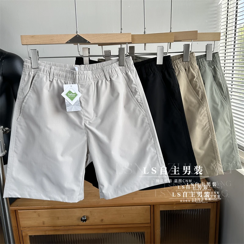 户外三防~舒适速干面料~夏季男吸湿透气松紧腰运动休闲五分裤短裤