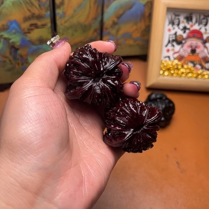 期***遇核桃地闷文玩手把件 5