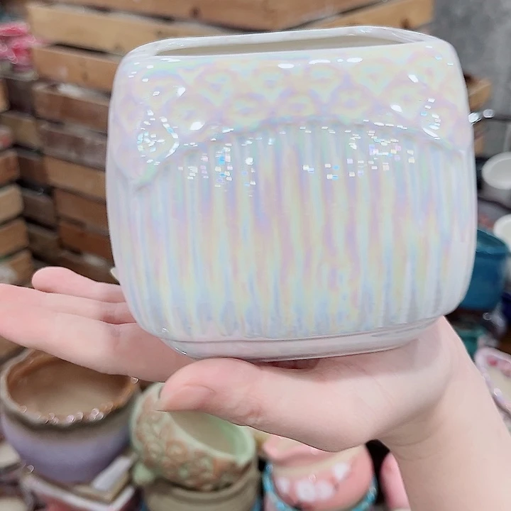 有孔.凑单10元陶瓷花盆发货！