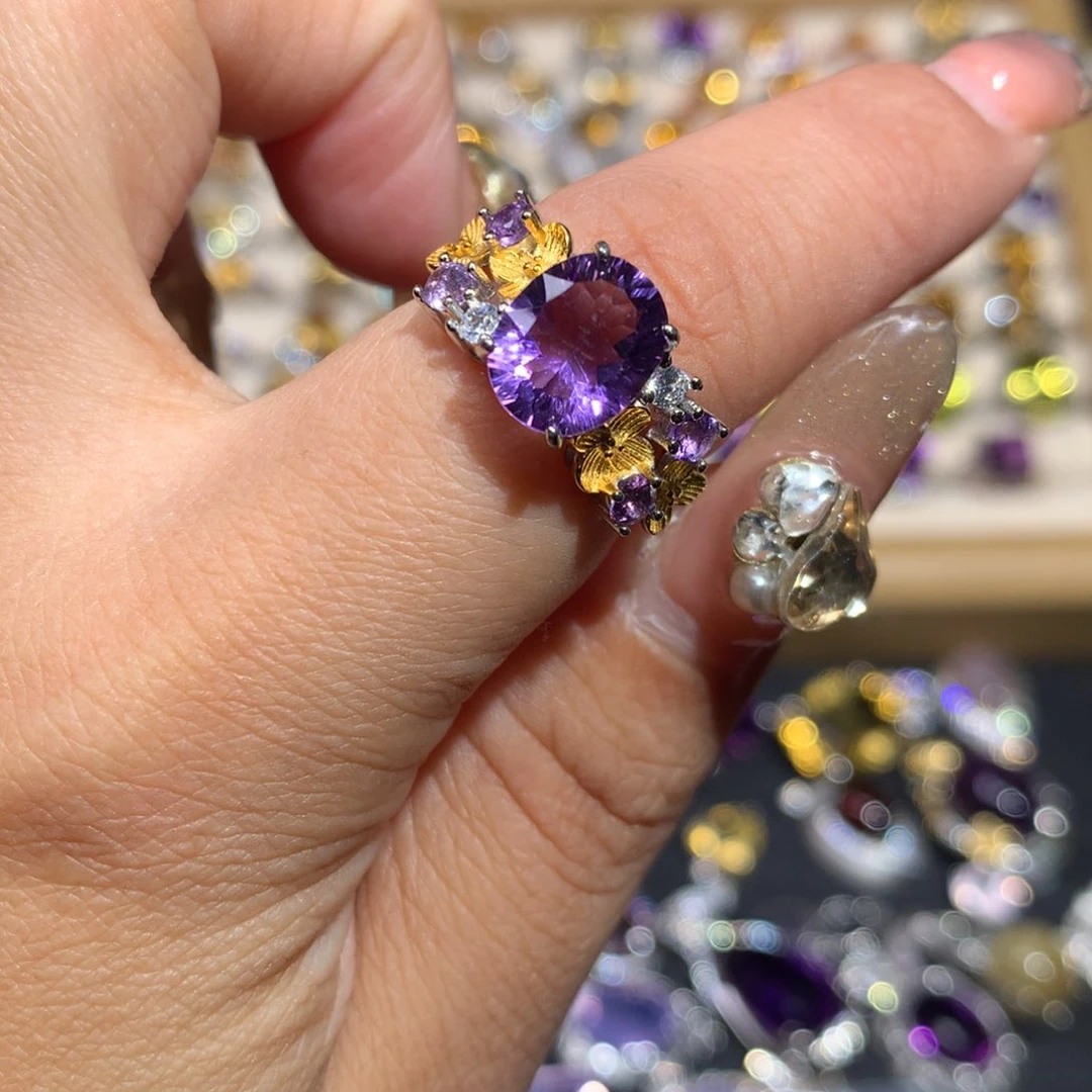 【闪购商品】水晶戒指银S925镶嵌?****?戒指