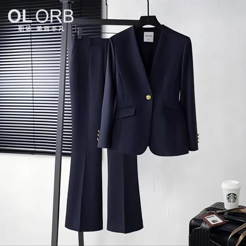 职业装西装套装女春秋2025新款高级感面试正装女士西服外套工作服