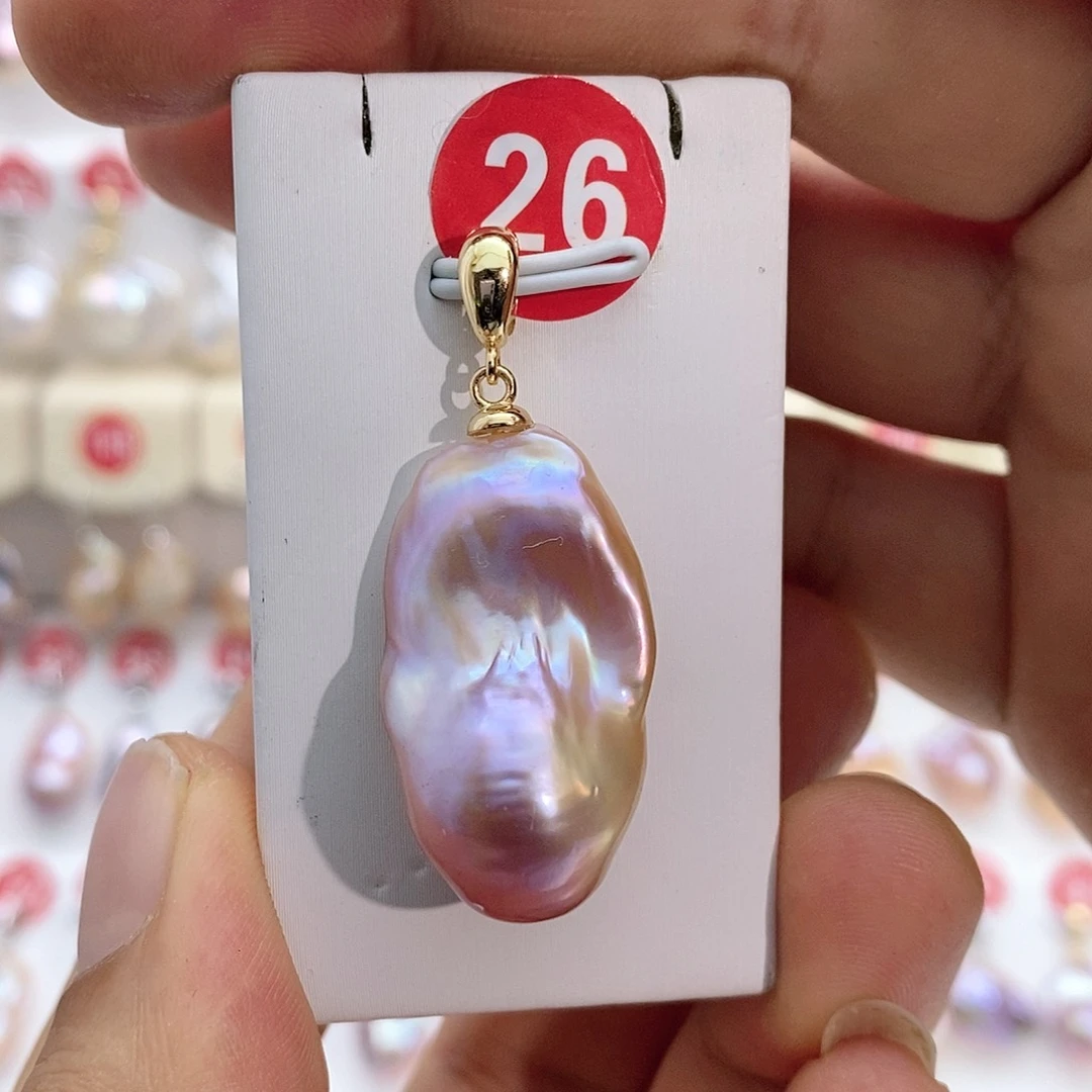 淡水珍珠银S925镶嵌颈饰