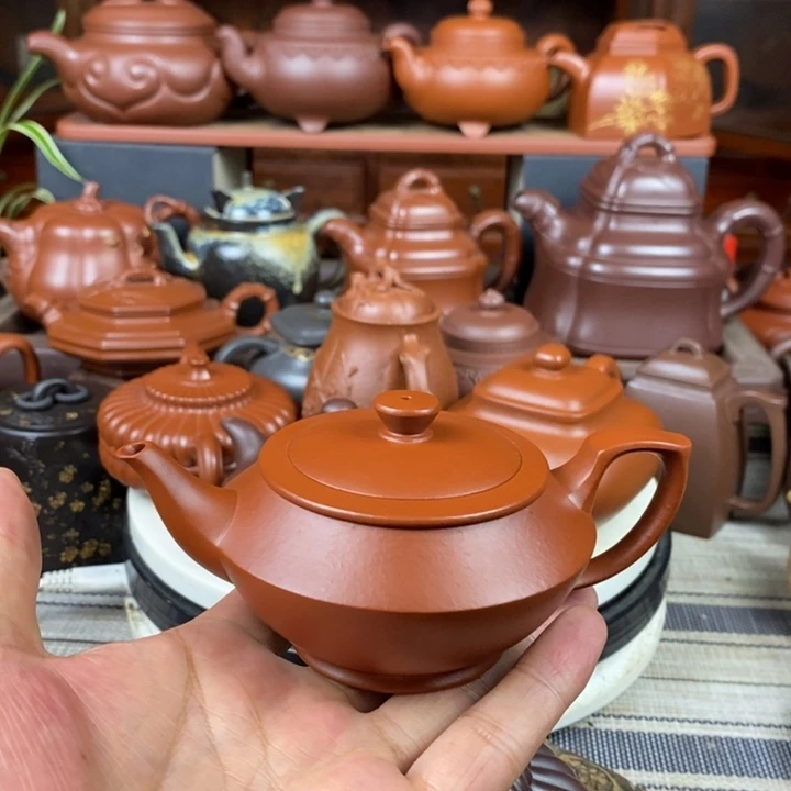 茶壶紫砂全手工汉云120-150cc原矿赵庄朱泥特价