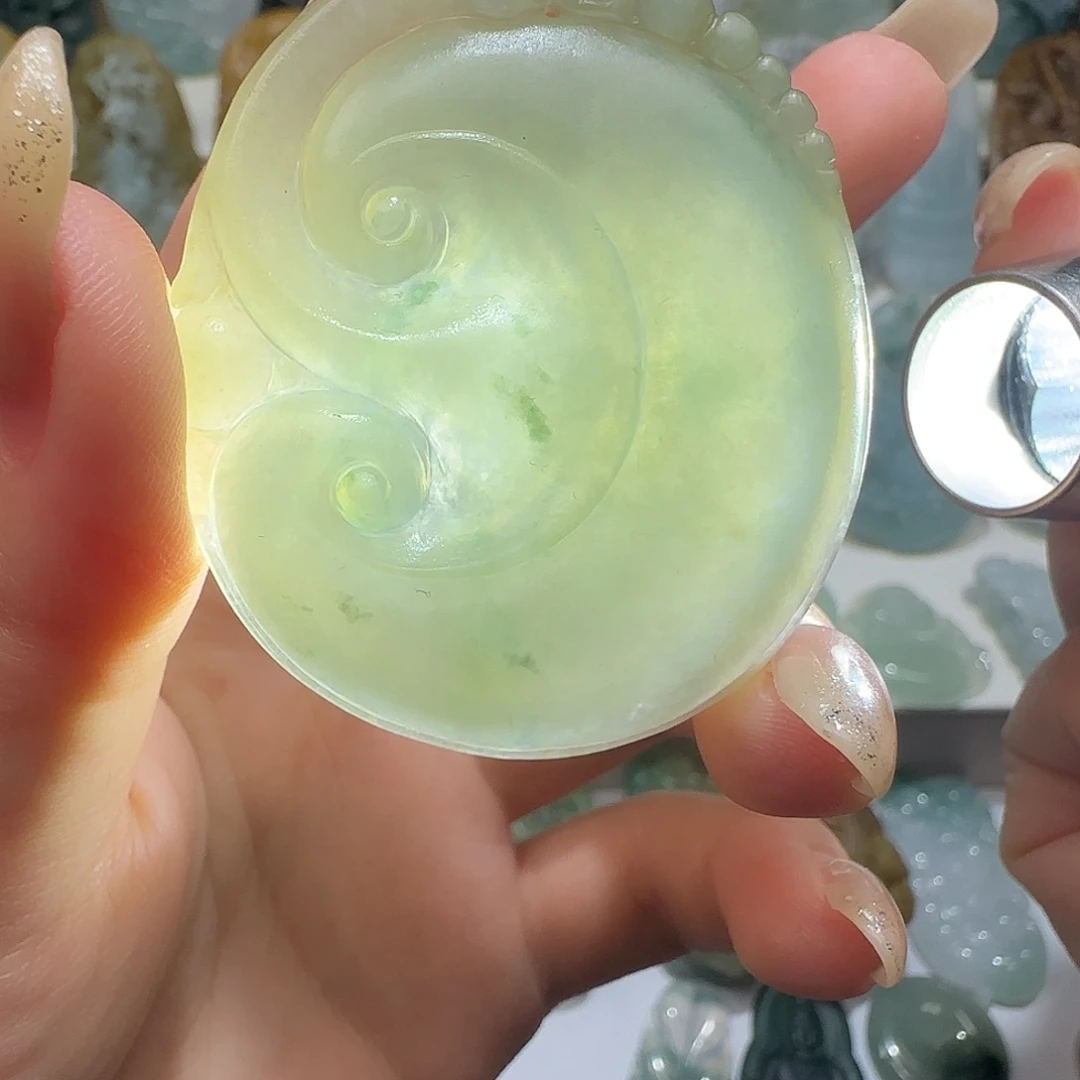 定制翡翠未镶嵌天然缅甸翡翠如意