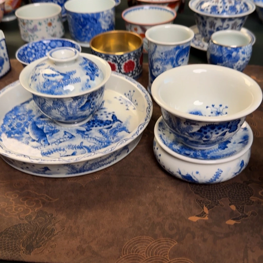 平***福纯手工手绘陶瓷茶具四件特惠