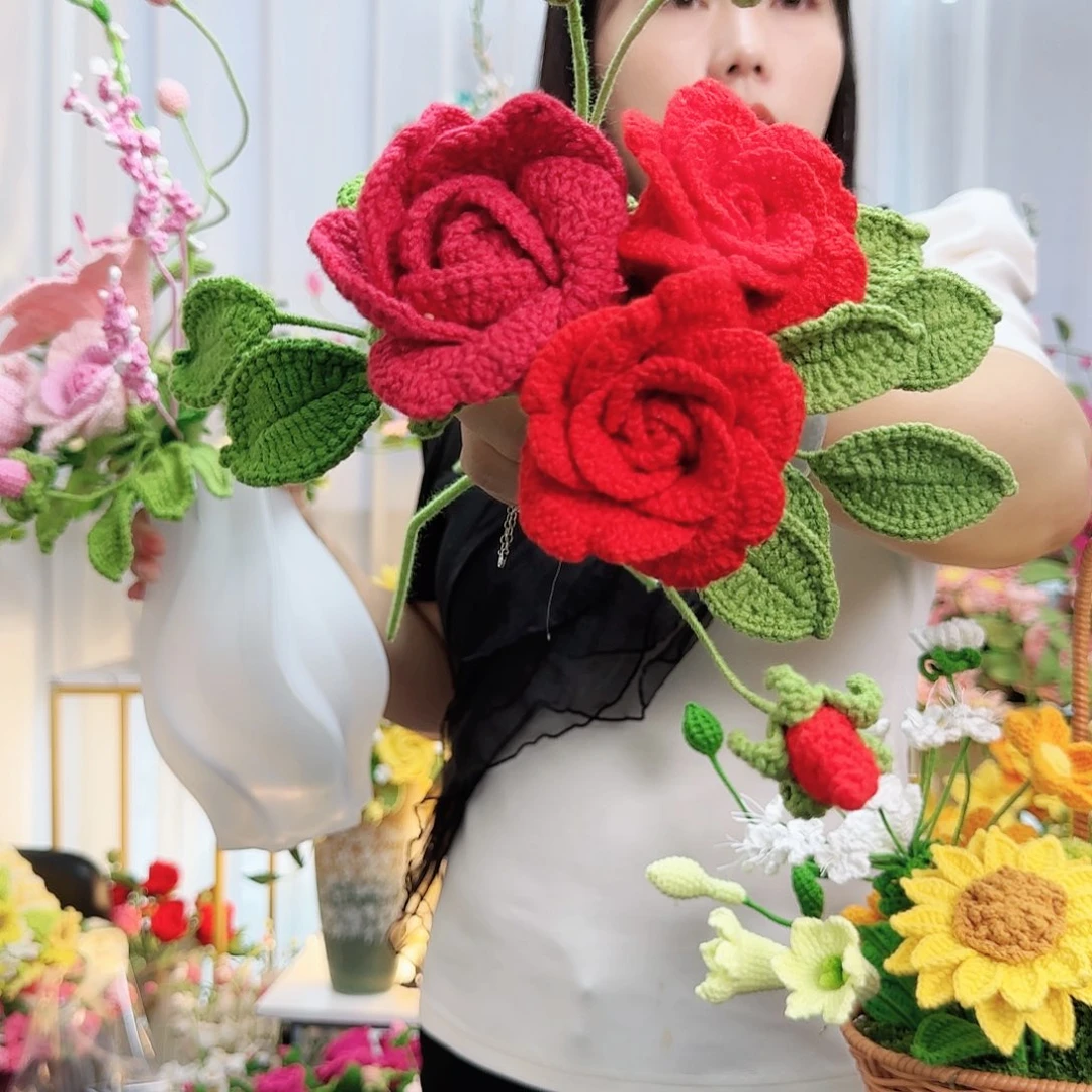 莱赛尔纤维棉3支蔷薇花