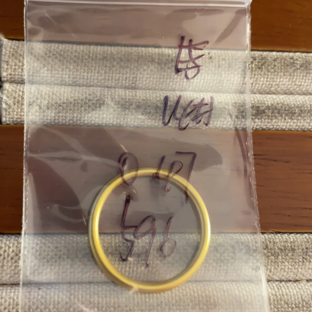 克重0.47 14号 古法素圈戒指 足金999