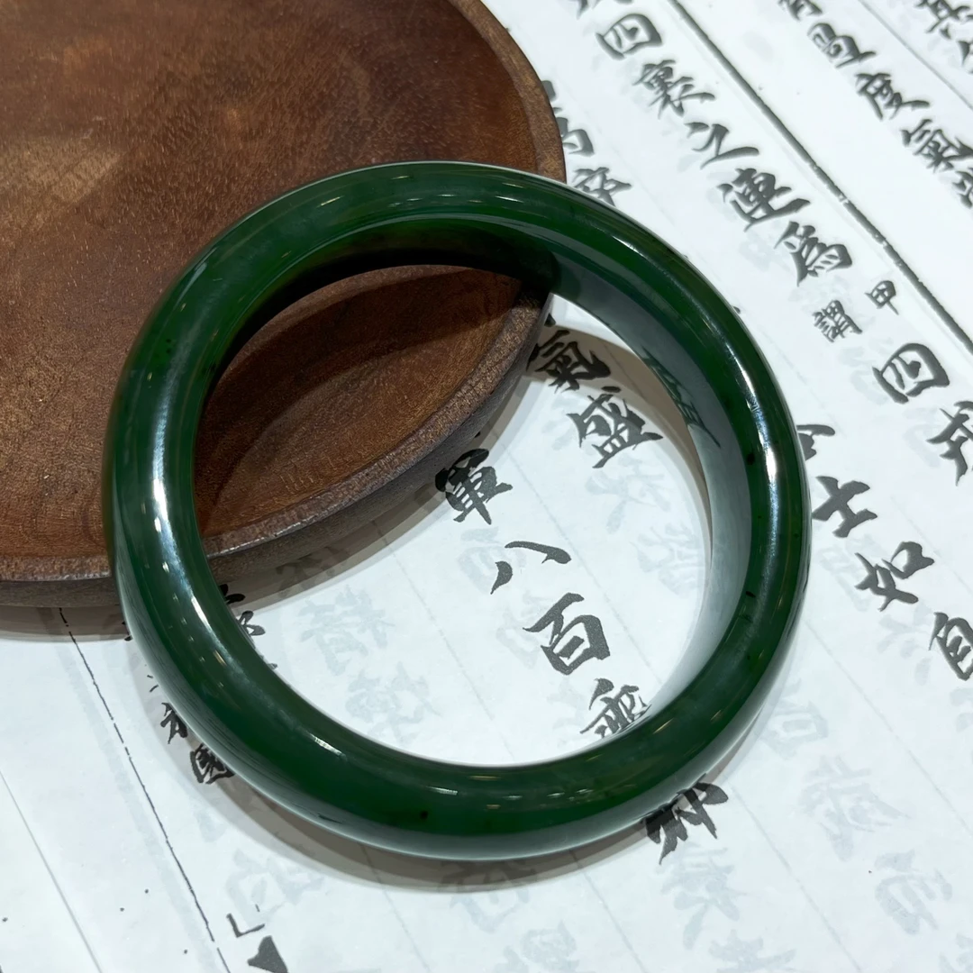 【圣诞元旦】周大生和田玉碧玉手镯轮胎镯气质