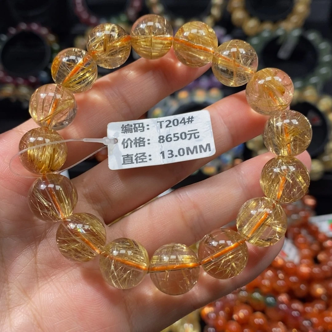 未镶嵌手串发晶T204# 13mm