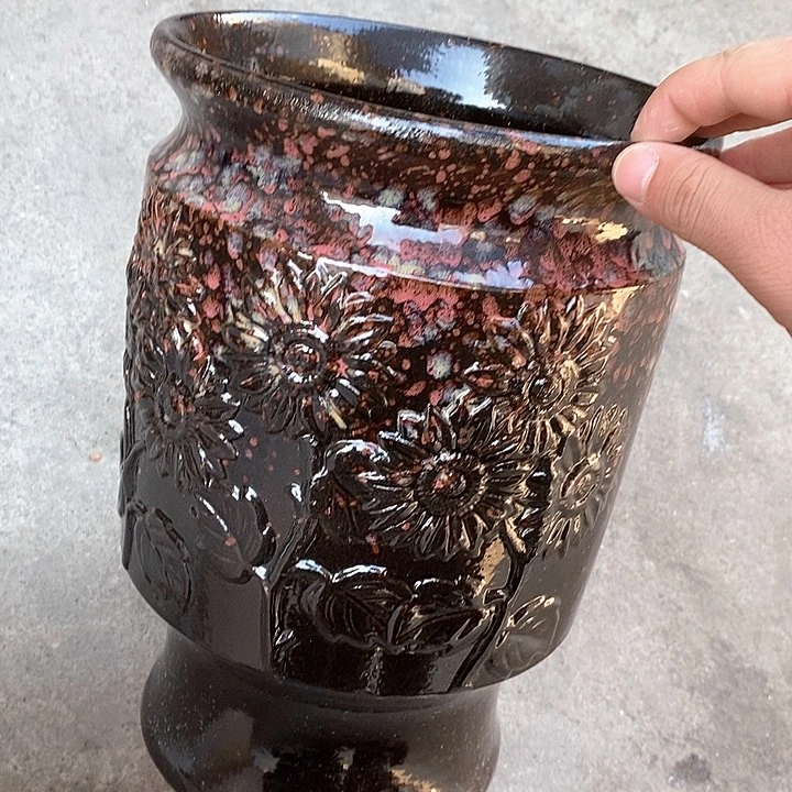 紫砂花盆正品口20高31