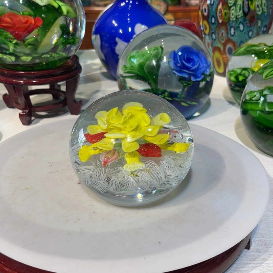 手工艺品琉璃纯手工瑕疵炸裂