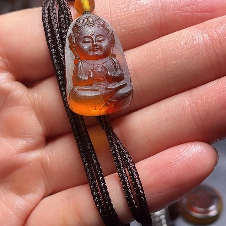 琥珀未镶嵌颈饰吊