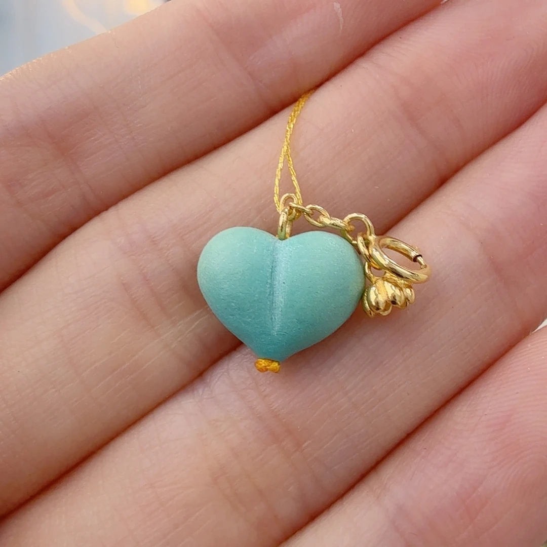 绿松石18K金镶嵌珠宝半成品