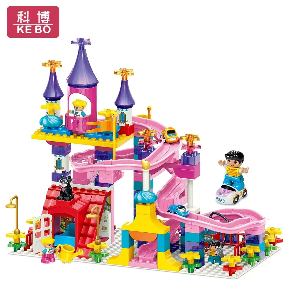 KEBO/科博高品质儿童大颗粒积木早教益智拼装轨道主题