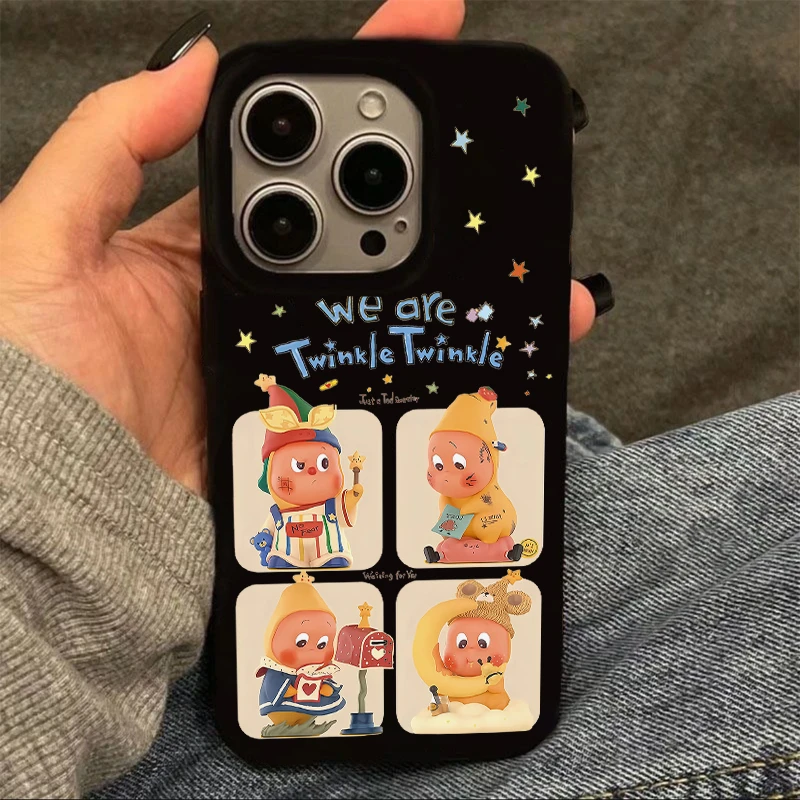 雅天立四宫格小人适用iPhone17苹果15新13promax创意手机壳14果冻