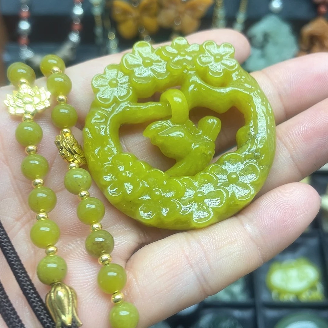未镶嵌蛇纹石玉项链