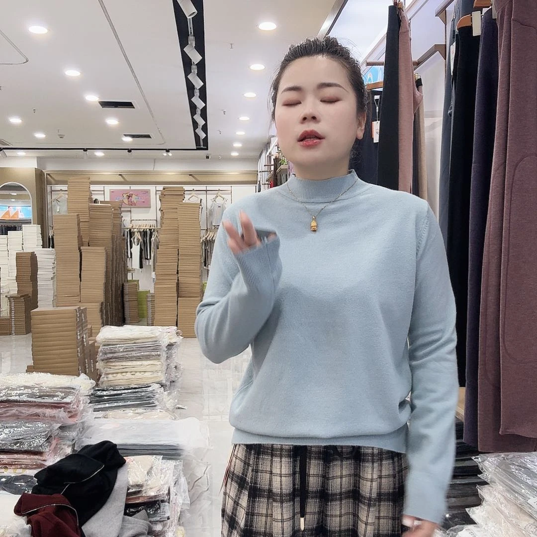 A002蓝色毛衫打底福利