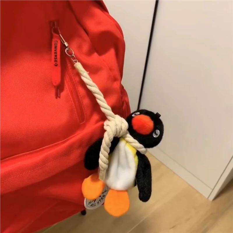自闭企鹅挂件pingu钥匙扣创意吊索摆烂企鹅包包挂件搞怪汽车挂件