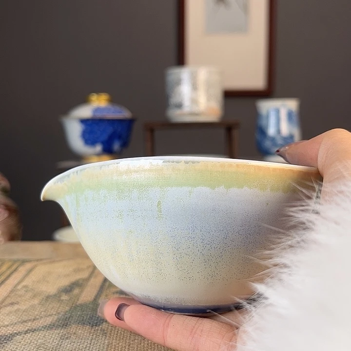 摆件景德柴烧茶杯多人