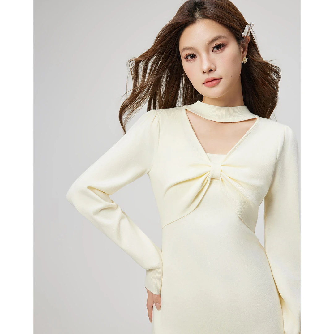 IEF/爱依服【DNA系列】2025秋冬新款法式成熟优雅气质修身连衣裙