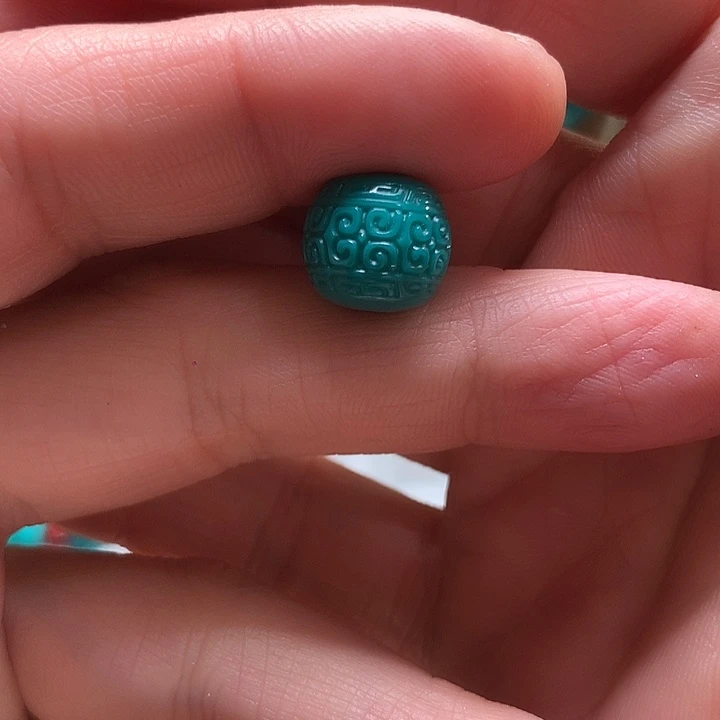 琉璃颈饰果冻色12mm回纹