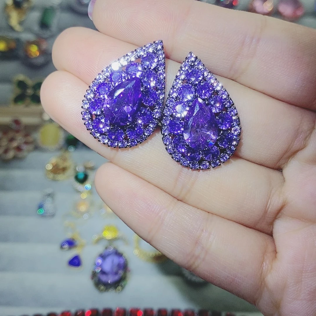 【闪购商品】托帕石耳饰银S925镶嵌