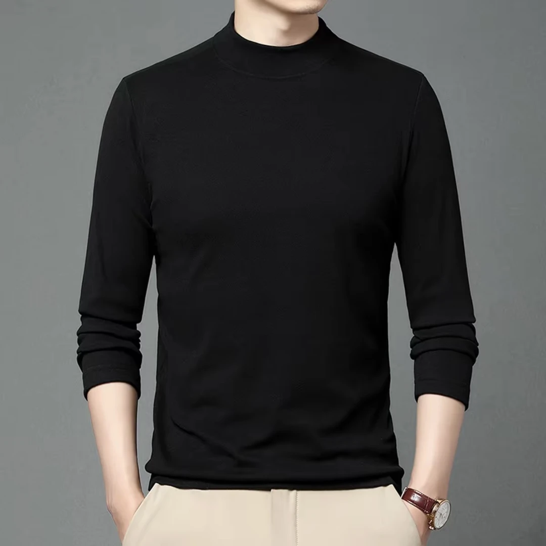 hgc2半高领纯色德绒修身长袖打底衫男女同款8-99