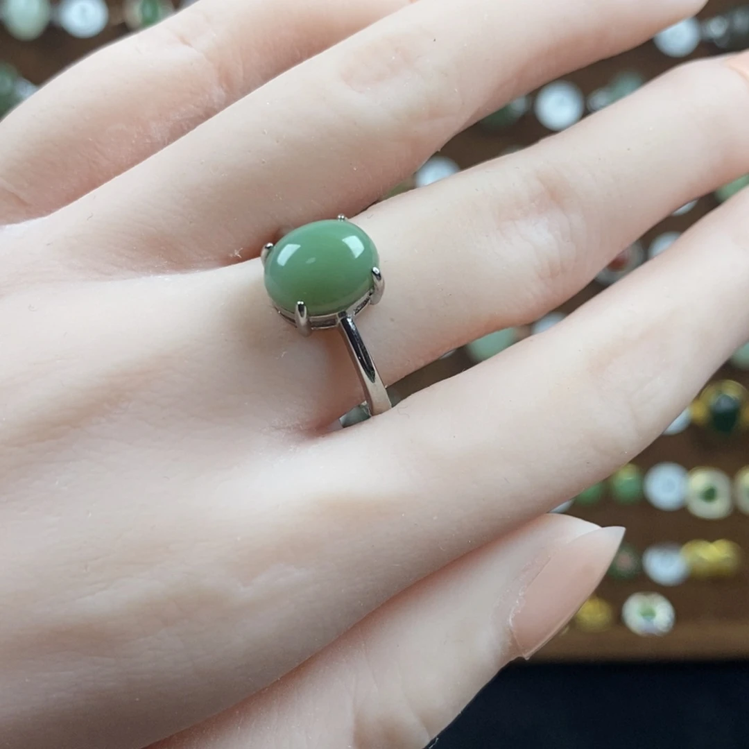 和田玉（碧玉）戒指合金