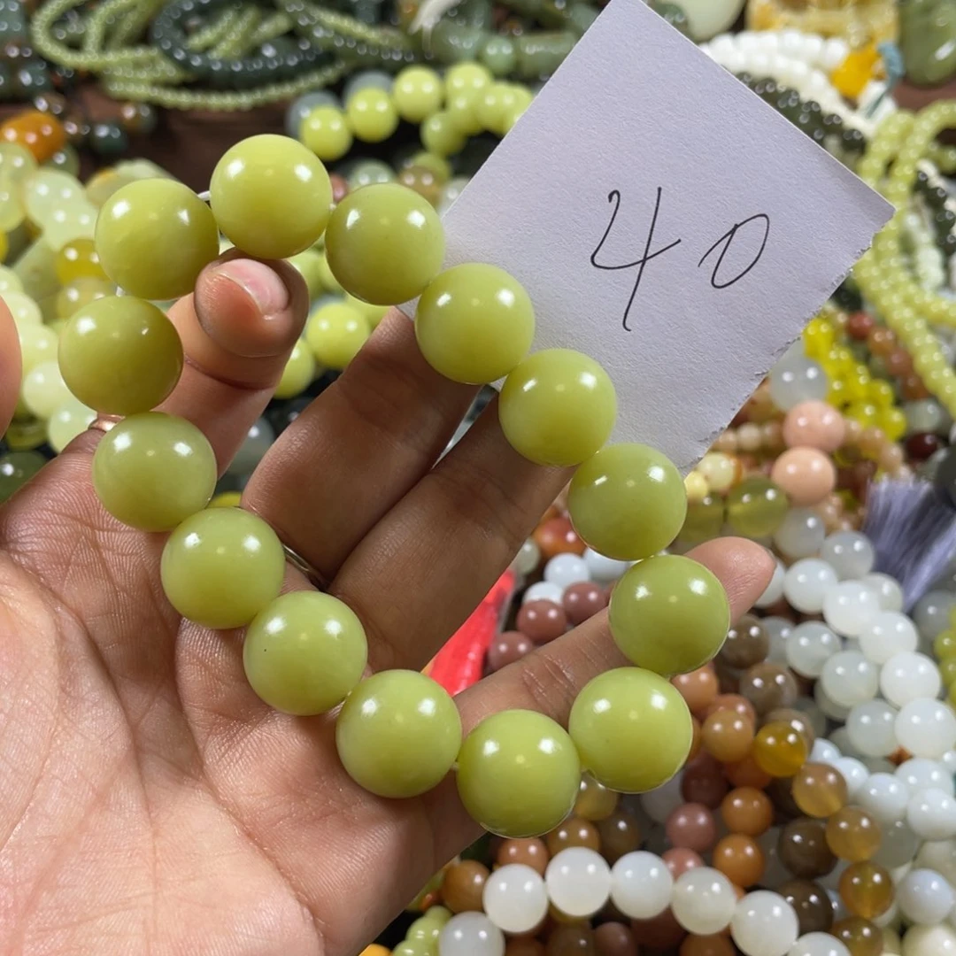 大***蜂未镶嵌蛇纹石玉手串