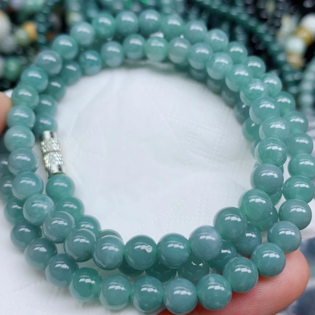 翡翠未镶嵌项链翡翠珠