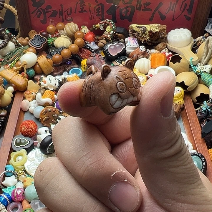 非金属根付布偶老虎