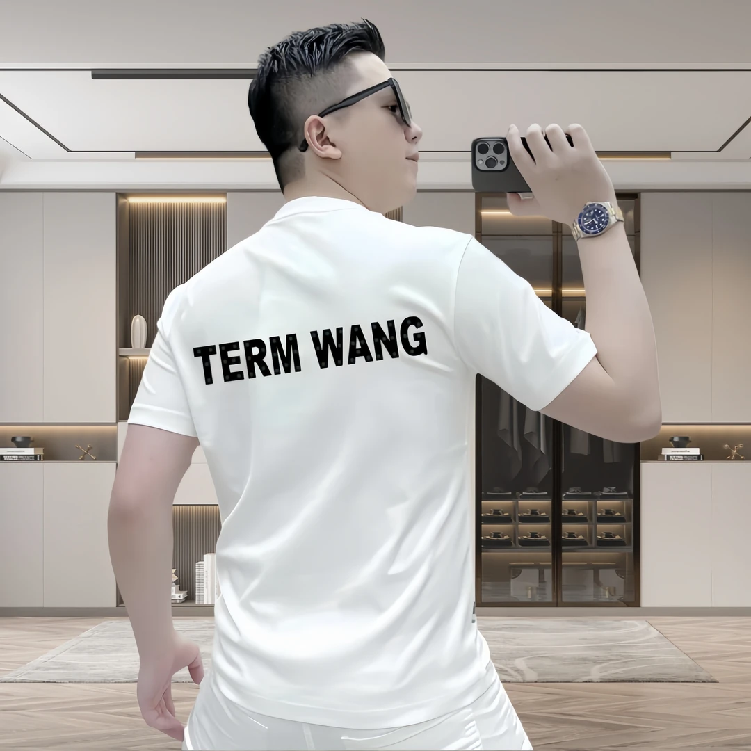 【专柜新款】DAFIFY男款春夏纯棉半袖T恤轻奢百搭宽松时尚印花半袖