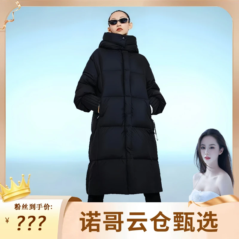 955棉服服女中长款过膝2024新款棉服衣加厚韩版宽松连帽冬季外套