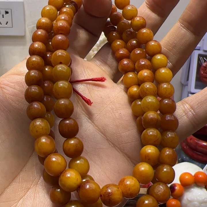 大果紫檀（缅甸花梨）0.8/108圆珠骨壁挂呀