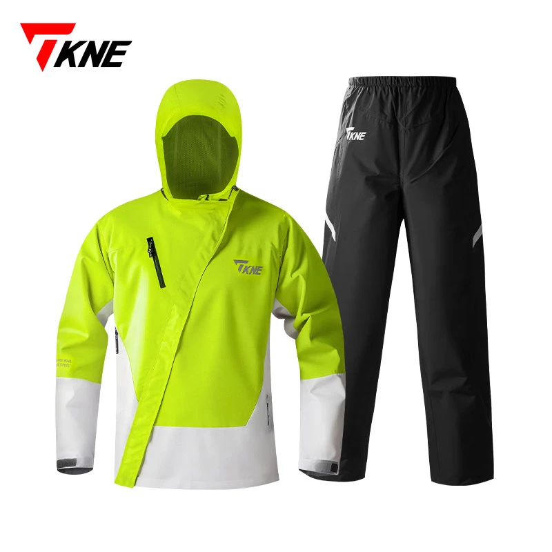 TKNE骑行雨衣外卖骑手专用RW1夏季分体式摩托车机车服防暴雨套装