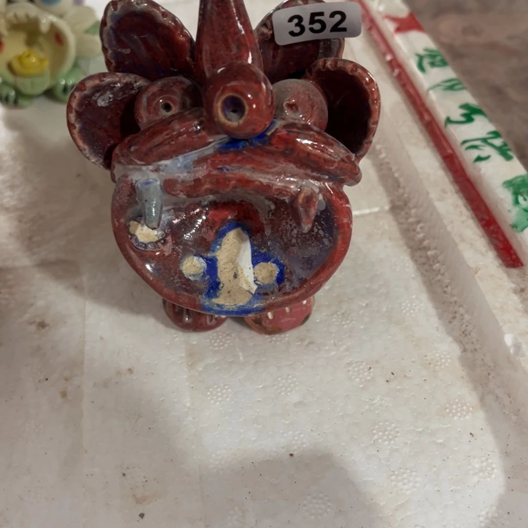 摆件纯手工抽象陶瓷摆件微瑕352