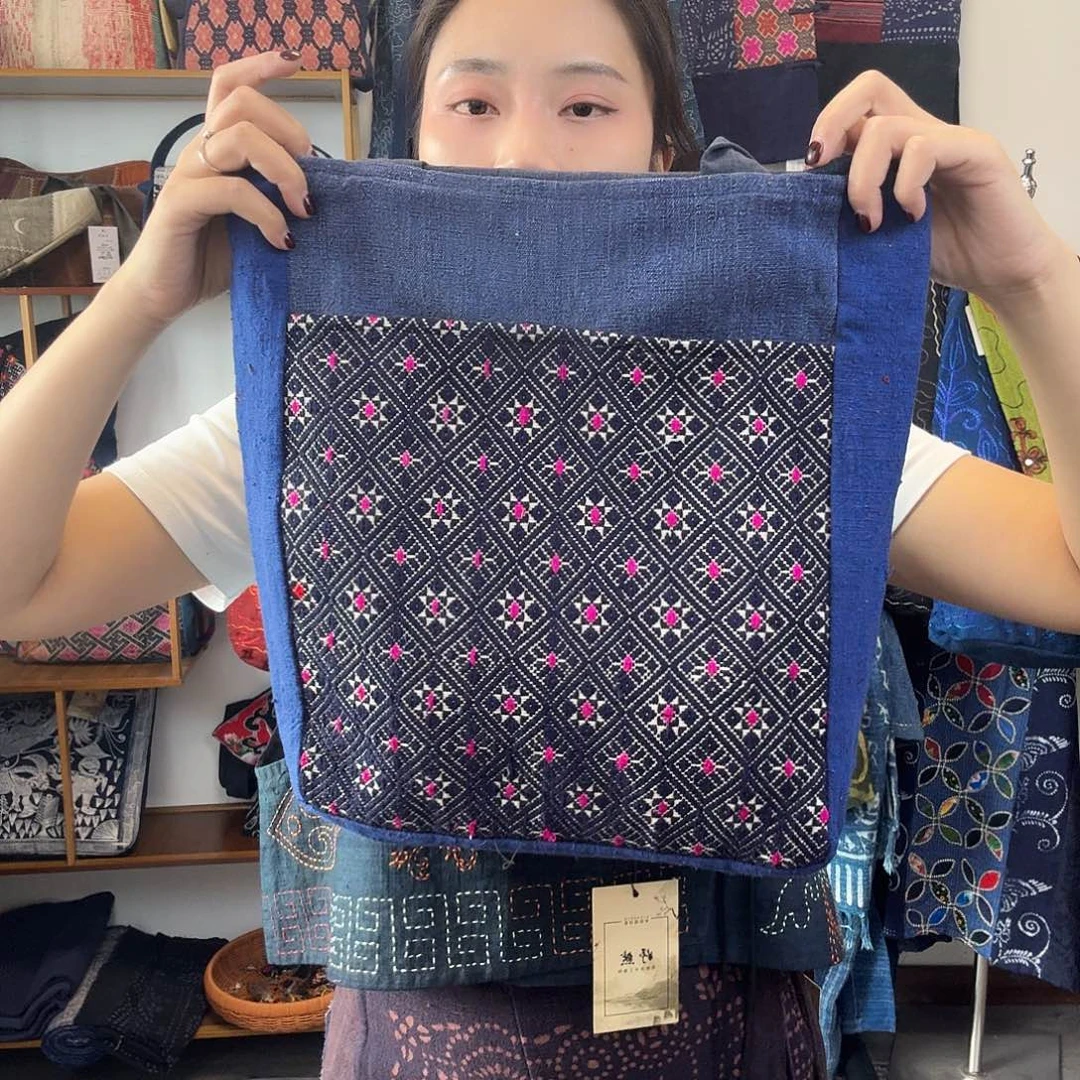 无填充物棉妤然服饰土布织锦包