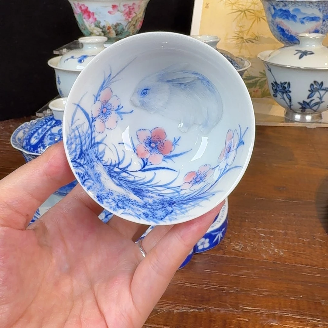 青樵轩雕刻小兔子杯